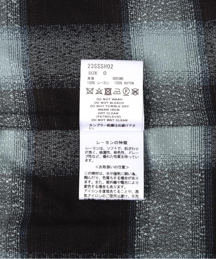 SUGARHILL/シュガーヒル/OMBRE PLAID LOOSE OPEN COLLAR BLOUSE SUGARHILL/シュガーヒル/OMBRE PLAID LOOSE OPEN COLLAR BLOUSE