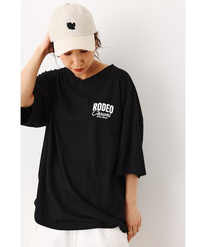 セール】デニムアップリケVネックTシャツ(505321214) | ロデオ