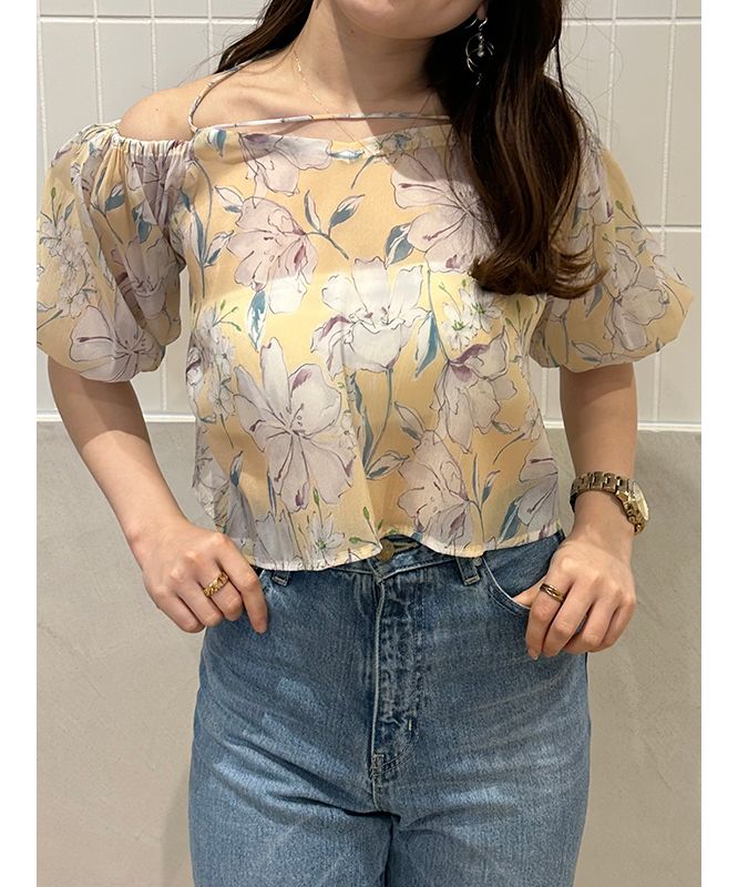 エイミーイストワール eimy istoire Effie flowerシアートップス