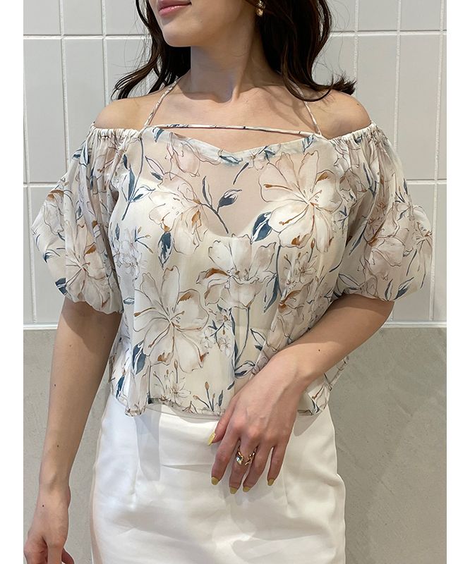 エイミーイストワール eimy istoire Effie flowerシアートップス