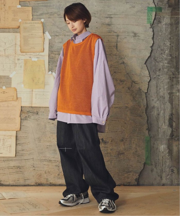 refomed cotton layered mesh bibs ベスト