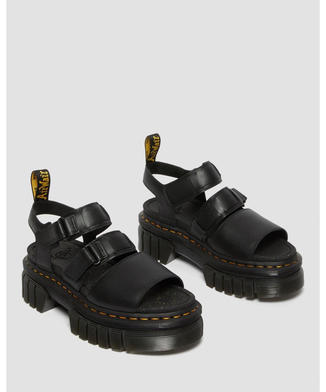 ドクターマーチン アリエル UK5 ブラックレザー厚底ストラップサンダル ドクターマーチン Dr.Martens レディース RICKI