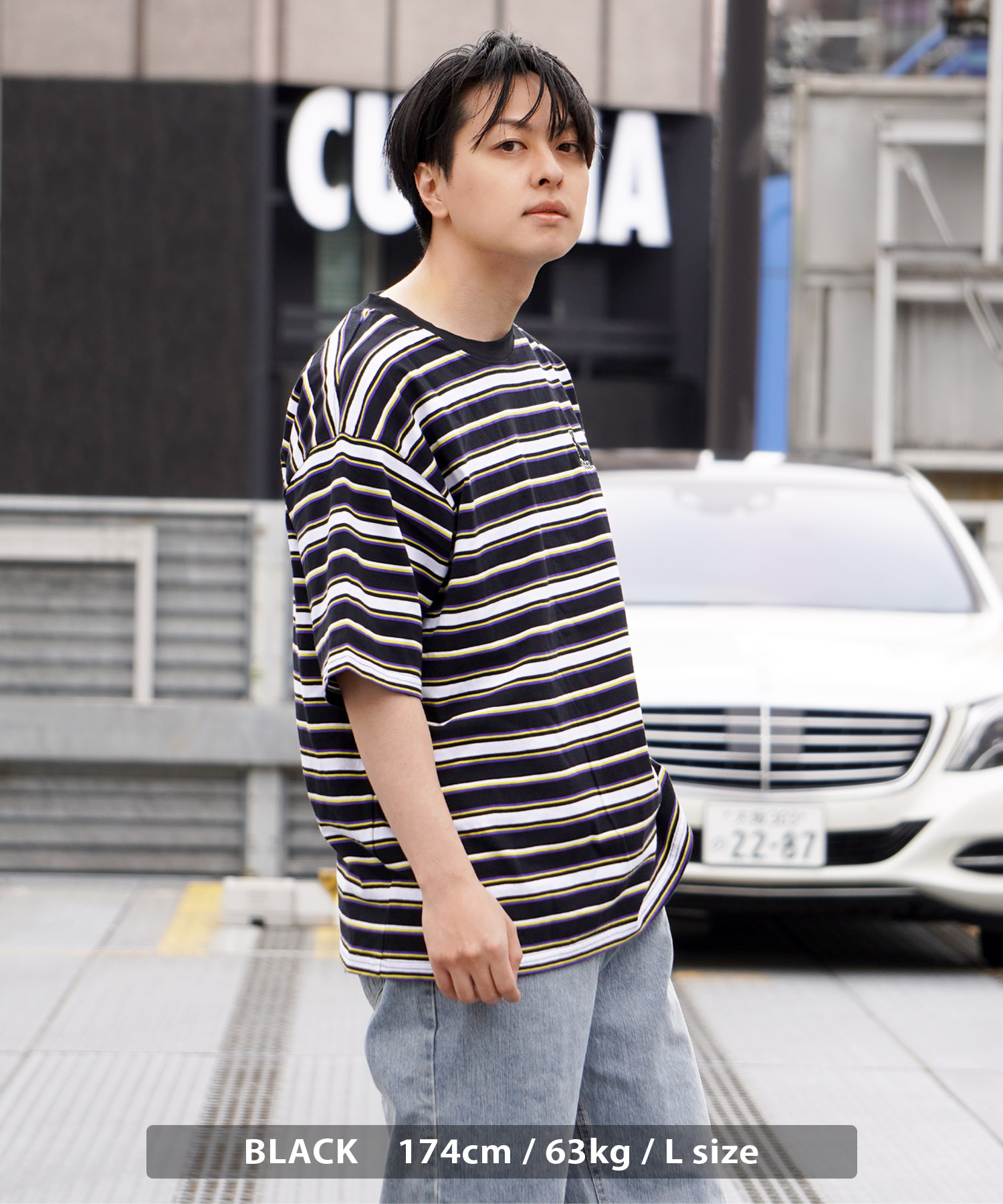 ワンフォークロージング 1111clothing ボーダー Tシャツ メンズ