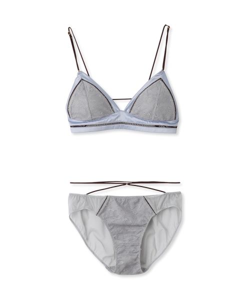 LILY BROWN Lingerie】シアーチュールサテンコンビ ノンワイヤー