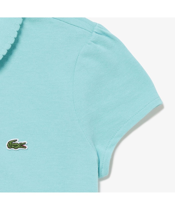 【新品タグ付き】LACOSTE　ラコステ　ミニショールカラーポロシャツ（半袖） クーポン】ラコステ LACOSTE GIRLS スカラップカラー ミニピケ