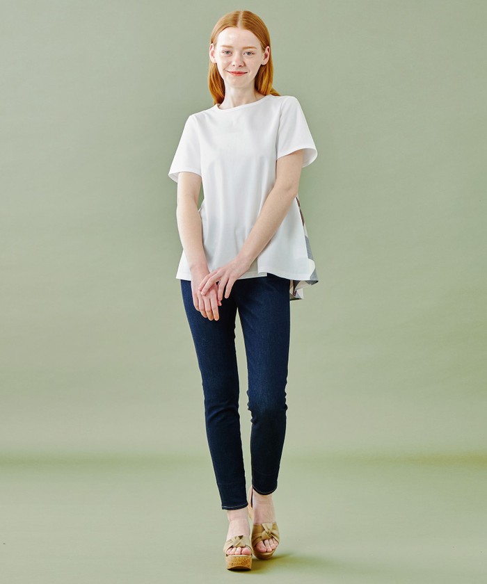 BLUE LABELクレストブリッジ シルケットバイオポンチカットソー BLUE LABELクレストブリッジ シルケットバイオポンチカットソー