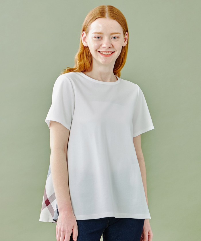 BLUE LABELクレストブリッジ シルケットバイオポンチカットソー BLUE LABELクレストブリッジ シルケットバイオポンチカットソー