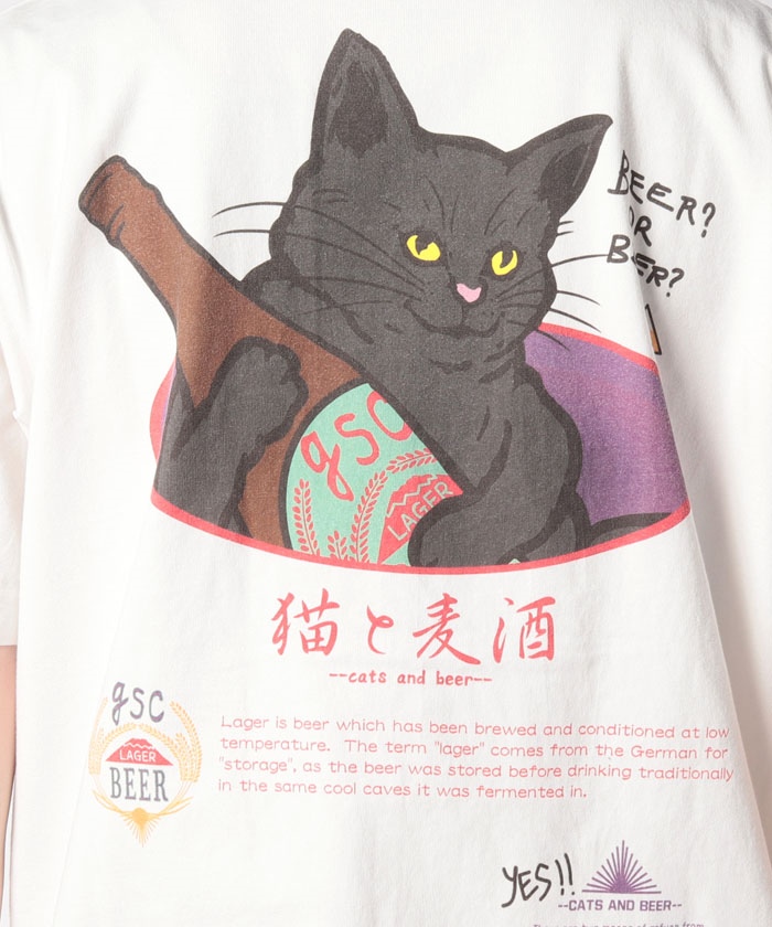 猫 Tシャツ go slow caravan ゴースローキャラバン タイ焼き go slow caravan 超ヘビー USA/C たい焼き 猫 ロングスリーブ