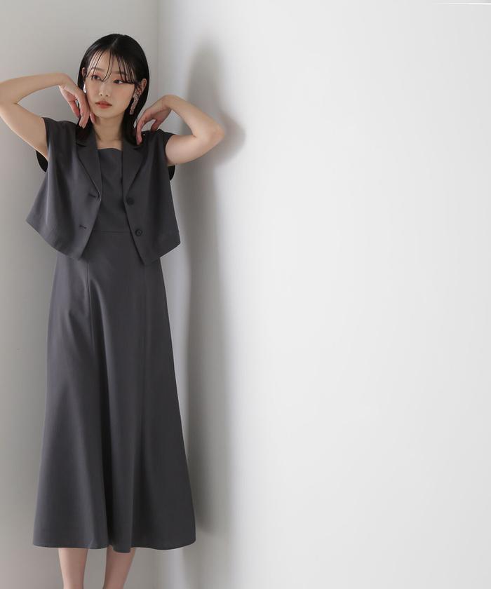 セール 10%OFF】ショートジャケット＆スクエアネックワンピース