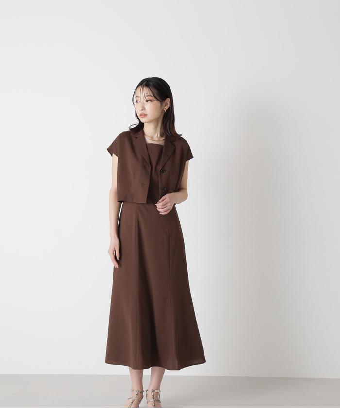 セール 10%OFF】ショートジャケット＆スクエアネックワンピース