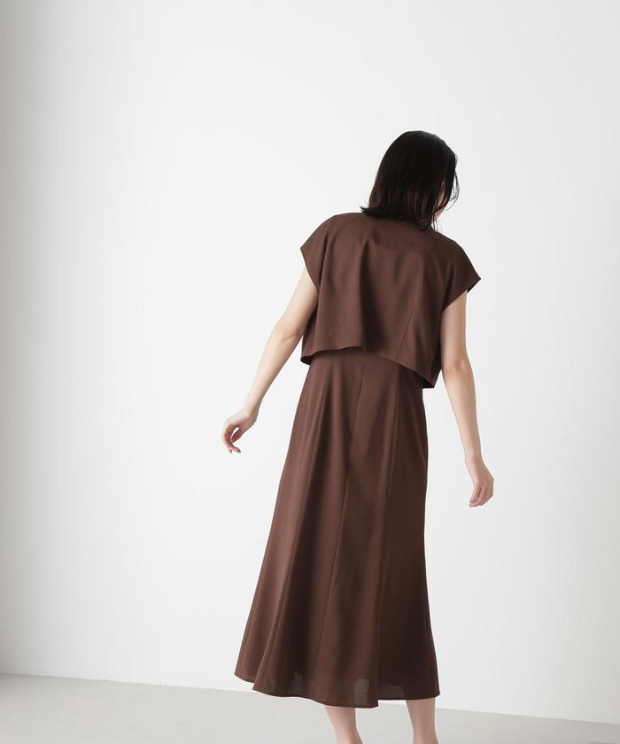 セール 10%OFF】ショートジャケット&スクエアネックワンピース セール 10%OFF】ショートジャケット&スクエアネックワンピース