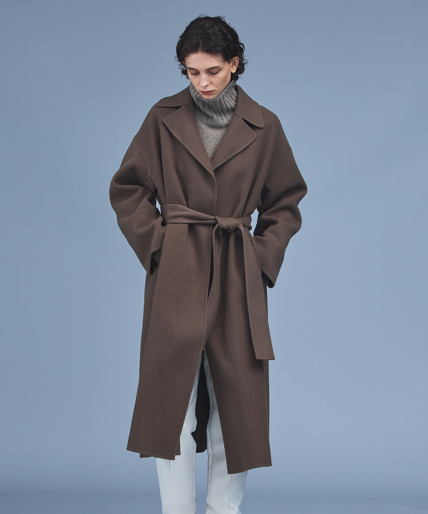 セール 30%OFF】メルトンロングリバーコート(505327006