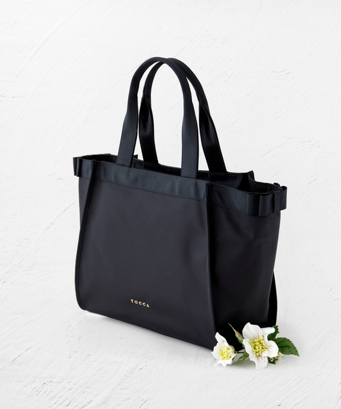A4サイズ対応・撥水】SIDE RIBBON BUCKET TOTE トートバッグ