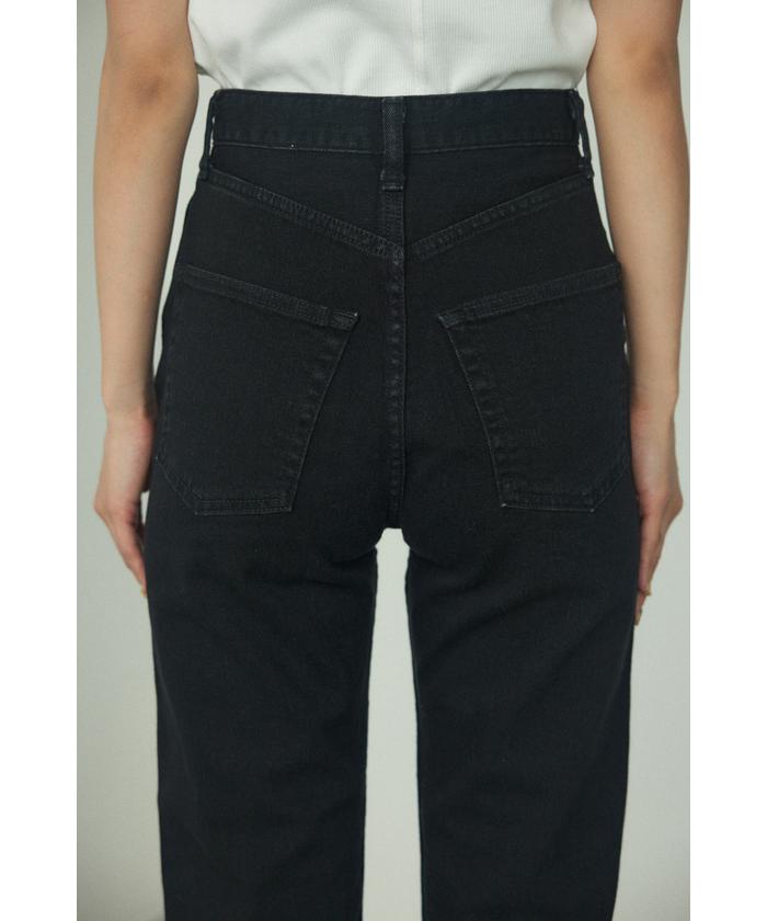 ブラックバイマウジーDRIP▼ハイライズストレートデニム▼24▼W約72cm DRIP bd black denim(505327961) | ブラックバイマウジー(BLACK