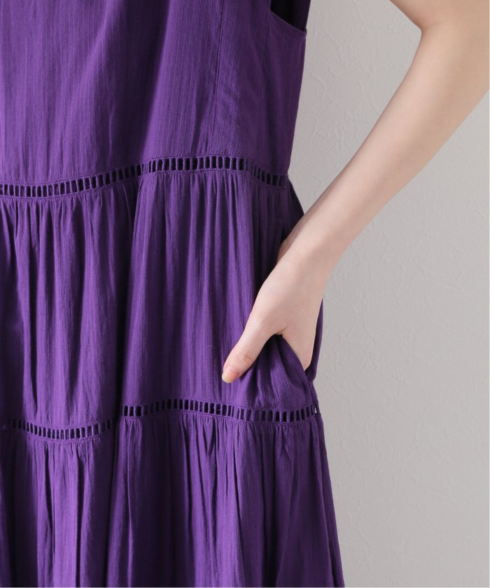 SLOBE IENA normment/ノーメント ワンピース　ブラック セール】【normment/ノーメント】 stripe cotton n/s ワンピース