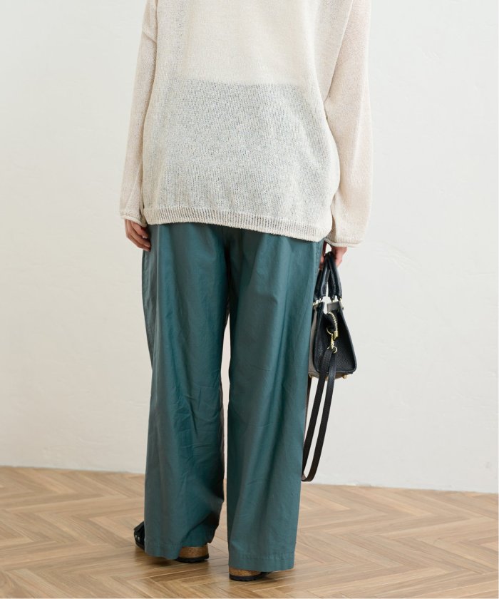 ATON/エイトン】MICRO COTTON SATIN TUCKED WIDE PANT(505329554