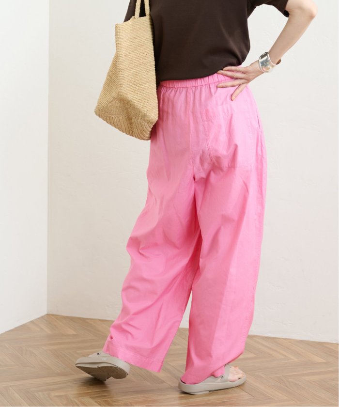 ATON/エイトン】MICRO COTTON SATIN TUCKED WIDE PANT(505329554