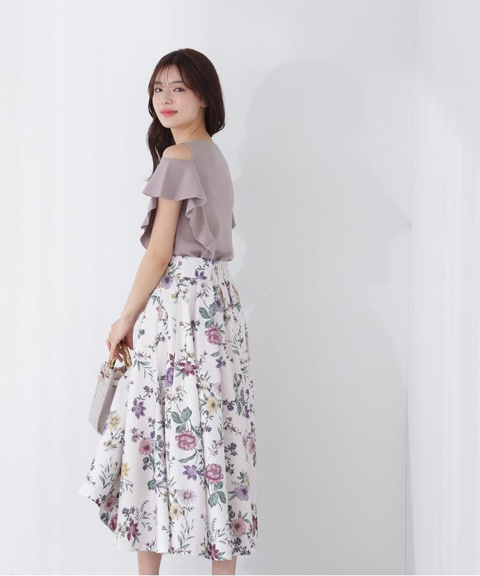 PROPORTION BODY DRESSINGビッグボタニカルプリントスカート セール 30%OFF】ボタニカルスカート(505290125