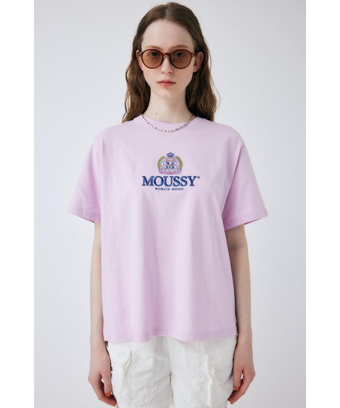 クーポン】【セール 30%OFF】CLASSIC EMBROIDERY MOUSSY Tシャツ