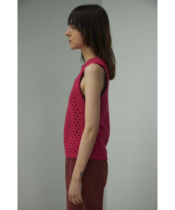 クーポン】mesh knit tank top(505330348) | ブラックバイマウジー