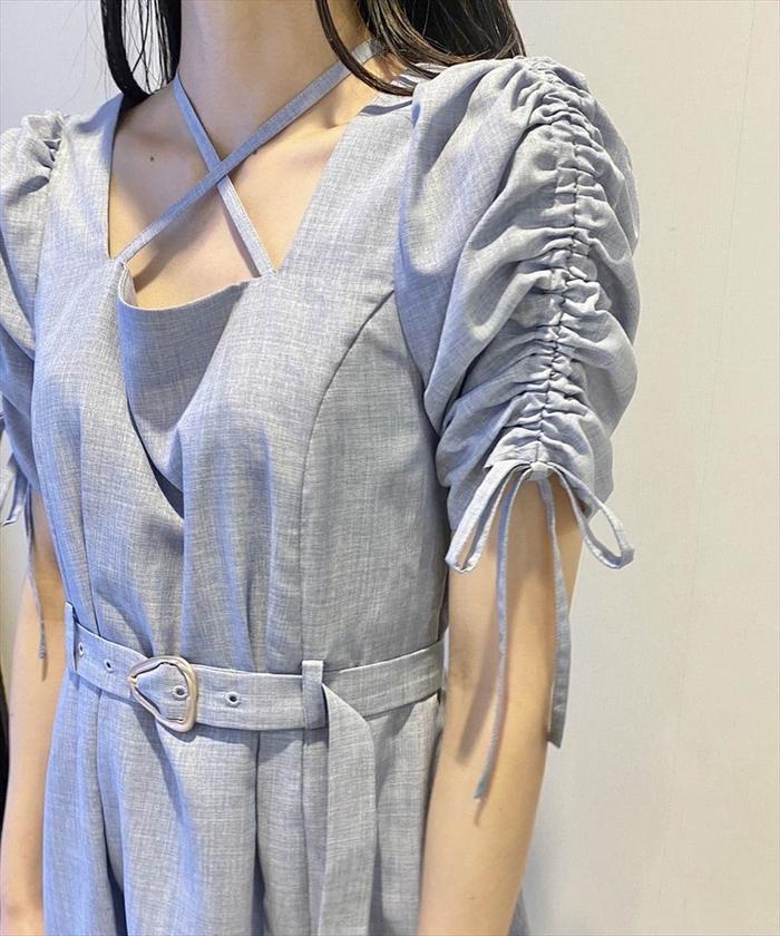 REDYAZEL シャーリングショルダーミニワンピース レディアゼル REDYAZEL シャーリングショルダーミニワンピース