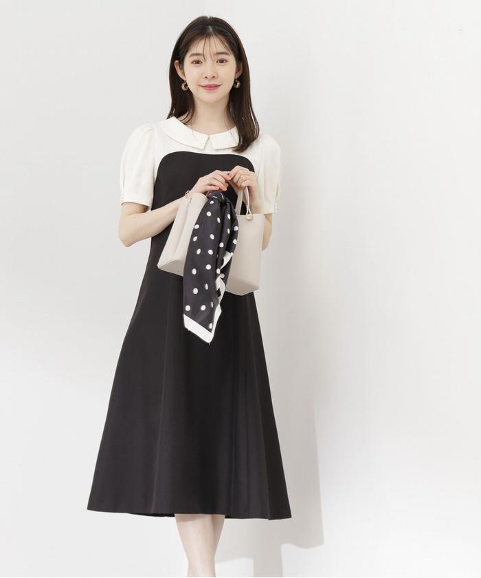 セール 30%OFF】レトロカラードッキングワンピース(505330449