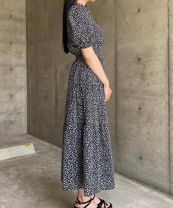 セール】decollete dot dress / デコルテドットドレス（ドレス