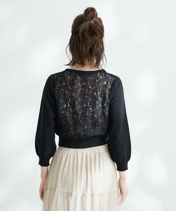 TADASHI SHOJI ブラックレースカーディガン 12