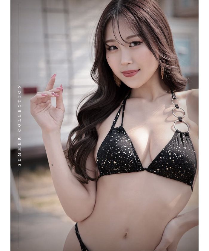 riri キラキラビキニ リューユ Rew－You Ryuyu 黒 キラキラ 水着 ブラック 三角ビキニ