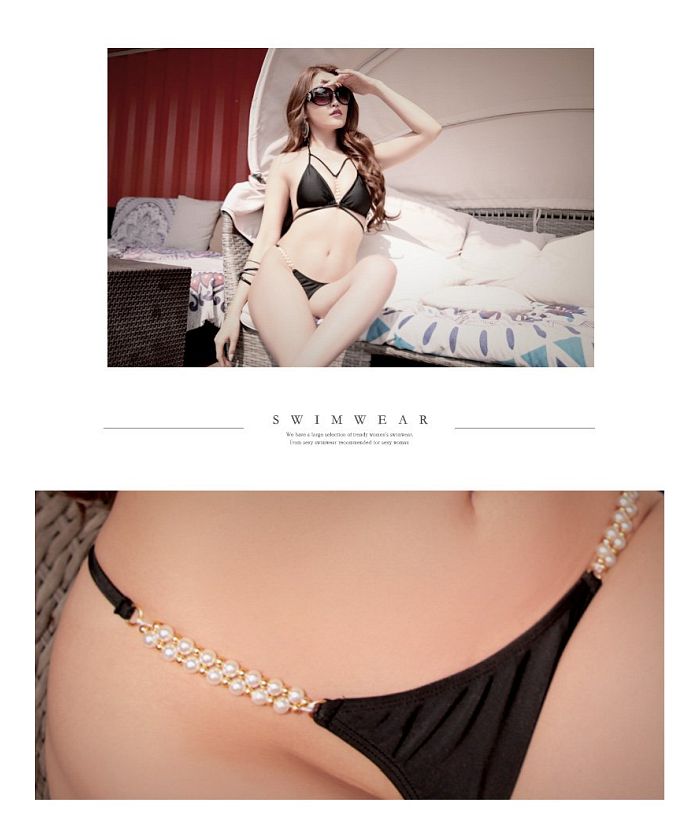 #0325 Aquadressアクアドレスのセクシー紐Ｔビキニ　セレブ　ブラック 0325 Aquadressアクアドレスのセクシー紐Tビキニ セレブ ブラック