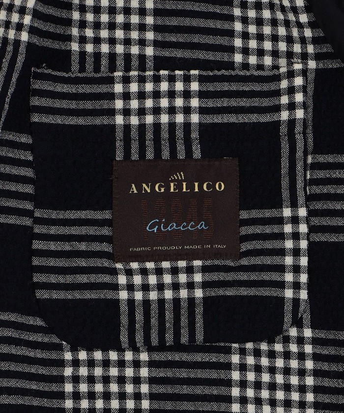 ウールサッカー シングルブレステッド2Bジャケット Angelico(505332035