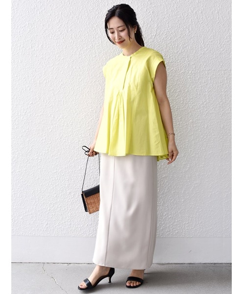 2024SS】Lohen ホイルプリントブラウス KHAKI