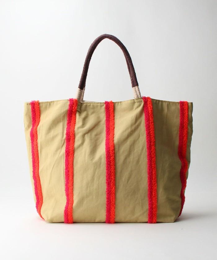 別注】＜beej＞ストライプ刺繍 トートバッグ(505317056