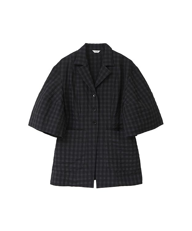 セール】GINGHAM CHECK DOME SLEEVE SHIRT(505322164) | クラネ