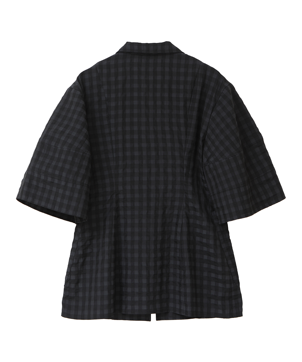セール】GINGHAM CHECK DOME SLEEVE SHIRT(505322164) | クラネ