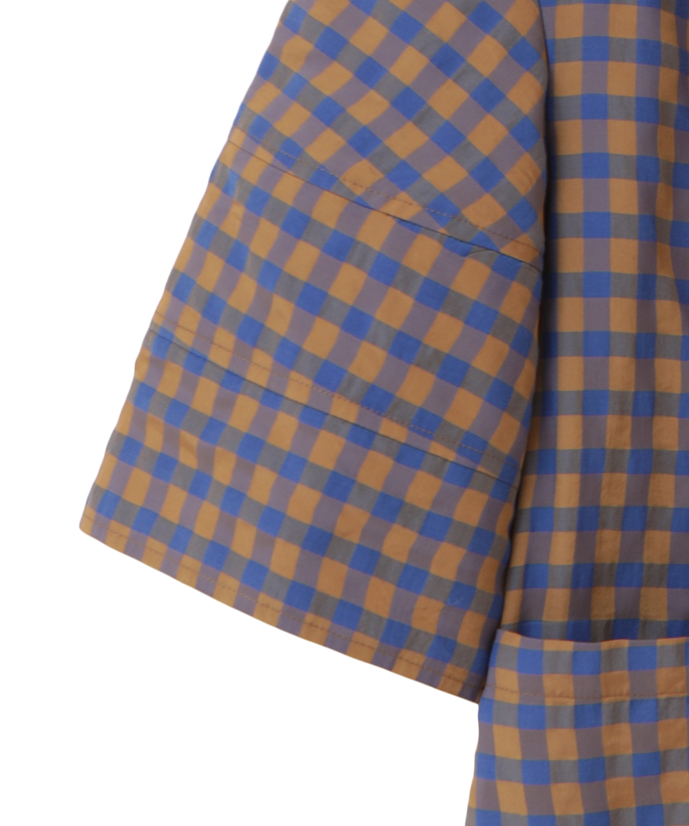 セール】GINGHAM CHECK DOME SLEEVE SHIRT(505322164) | クラネ