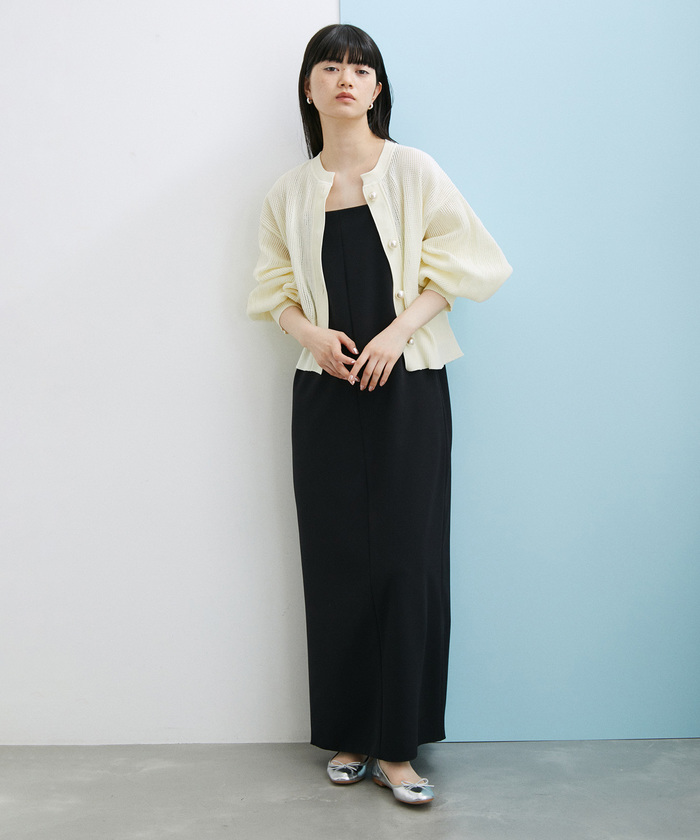 セール 20%OFF】【WEB限定】メッシュパールカーディガン