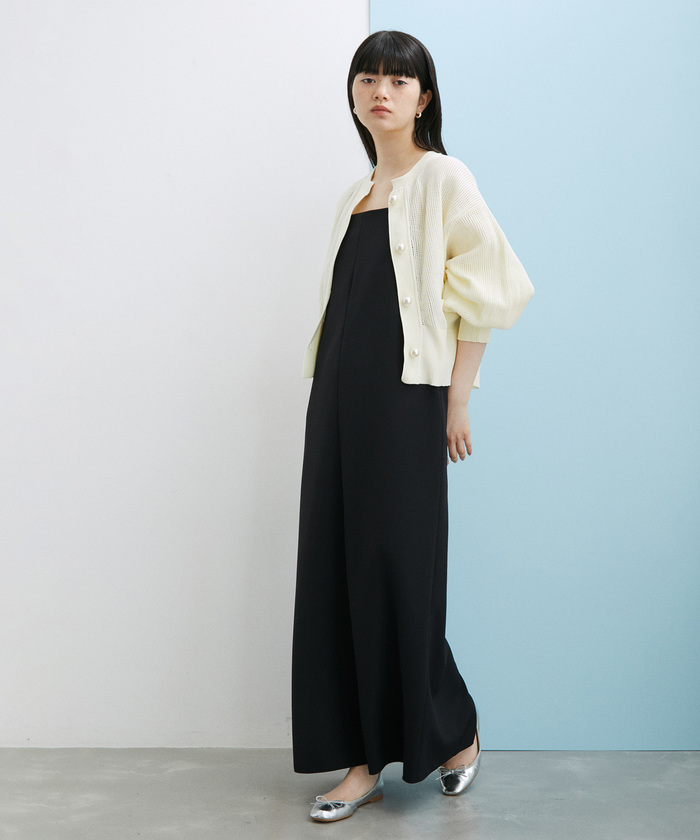 美品　アダムエロペ　WEB限定メッシュパールカーディガン セール 20%OFF】【WEB限定】メッシュパールカーディガン
