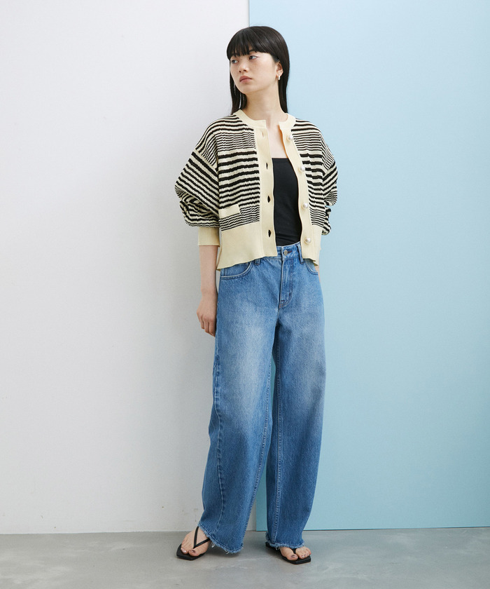 セール 20%OFF】【WEB限定】メッシュパールカーディガン