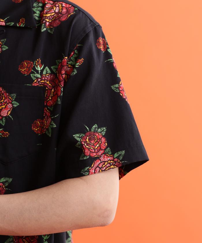 セール】HAWAIIAN SHIRT BANDANA ROSE/アロハシャツ バンダナ