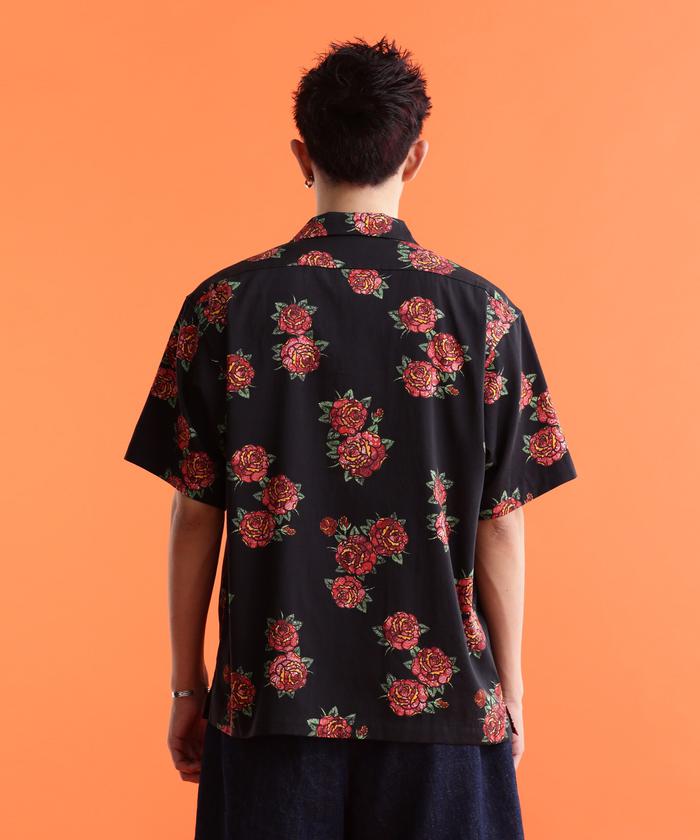 【大放出セール】 セール】HAWAIIAN SHIRT BANDANA ROSE/アロハシャツ バンダナ トップス
