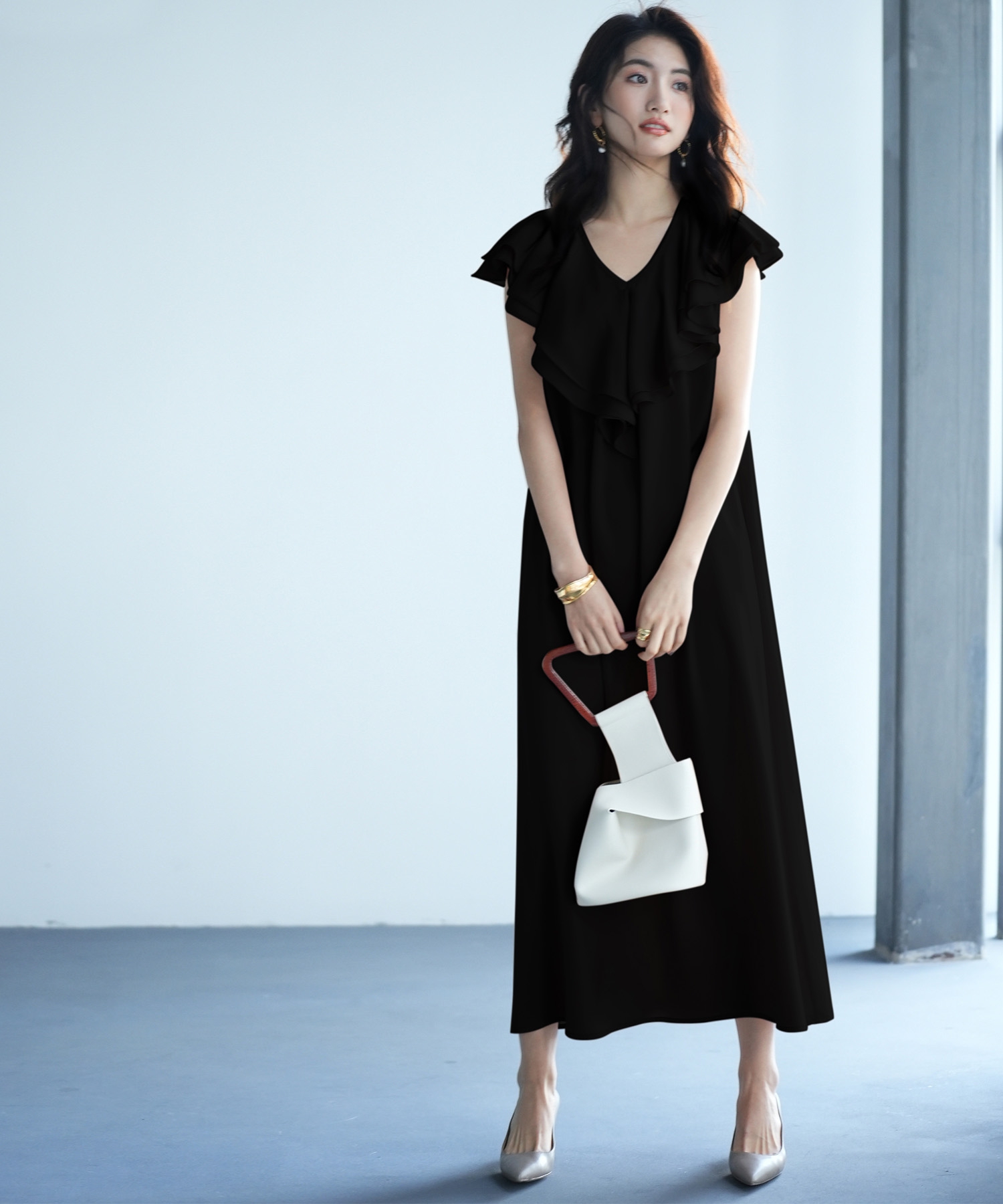 30%OFF SALE セール 大きいサイズ * EPOCA ワンピース ロング ドレス
