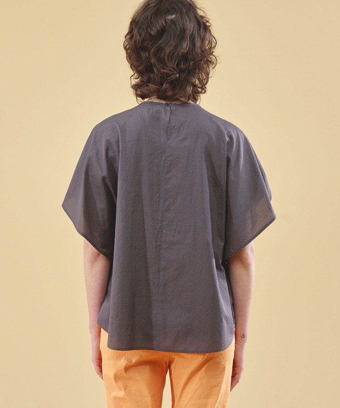 Bridget / half sleeve blouse(sugar/sesame/chocolate) – deres