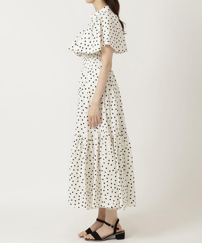 ケープ袖ワンピース セール 30%OFF】ドット柄ケープワンピース(505334689) | ウィル