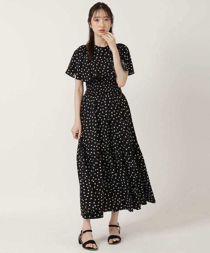 セール 30%OFF】ドット柄ケープワンピース(505334689) | ウィル