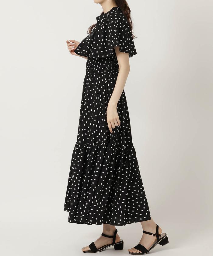 定価33万 マイケルコース コレクション 花柄 ケープ ラッフル