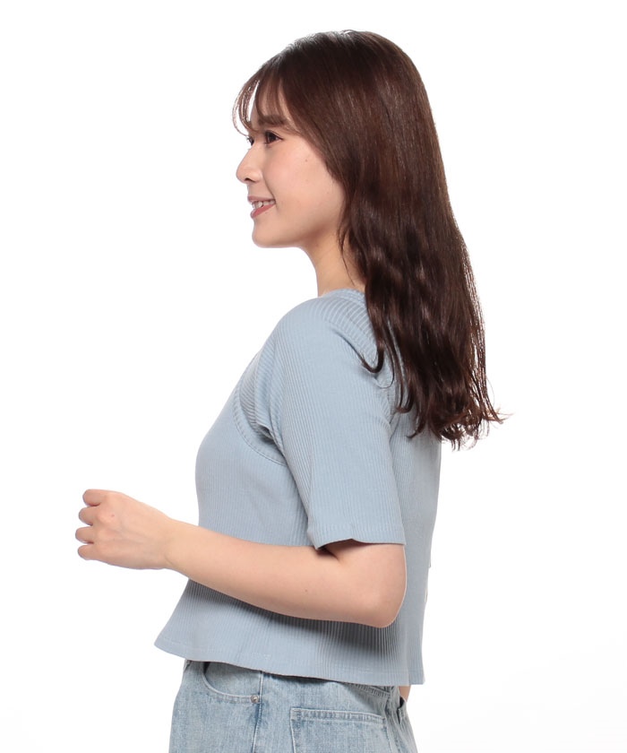 セール】【Chico】パット付胸刺繍スクエアチビT(505328604