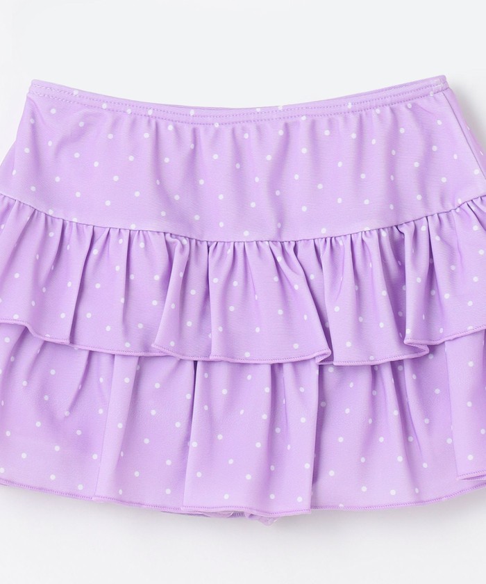紫の花柄 セパレート水着(新品、未使用) セール】花柄×ドット柄 セパレート 水着(505337153