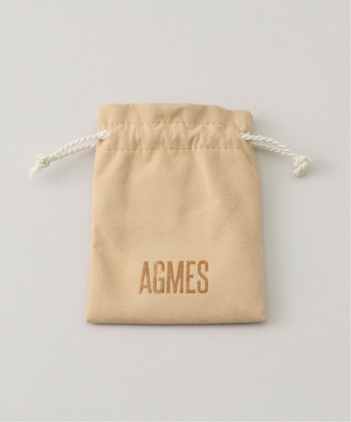 AGMES/アグメス】WISHBONE PENDANT GOLD VERMEIL*blac
