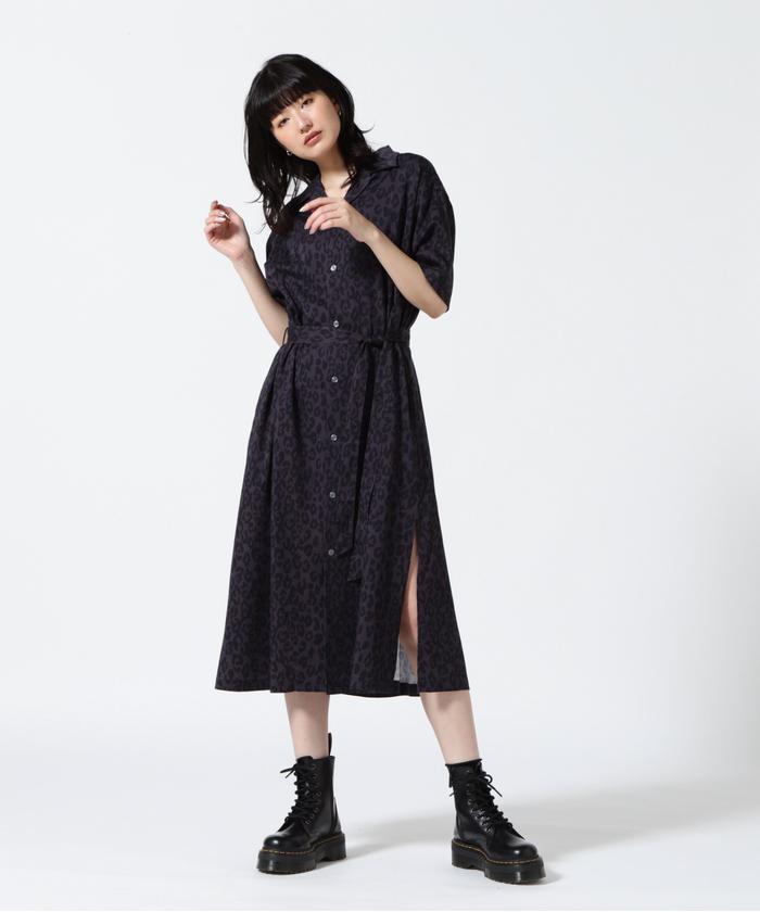 セール】Women's/LEOPARD HAWAIAN OP/レオパード ハワイアン
